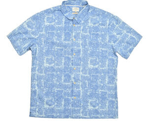 Quiksilver Waterman Collection Shirt Mens XXL Regular Blue Floral Button Down